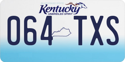 KY license plate 064TXS