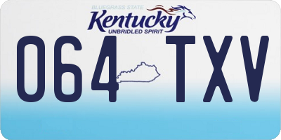 KY license plate 064TXV