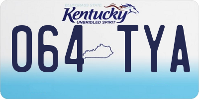 KY license plate 064TYA