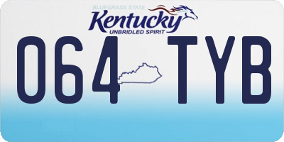 KY license plate 064TYB