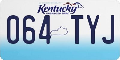 KY license plate 064TYJ