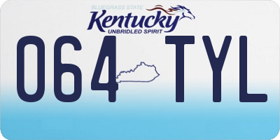 KY license plate 064TYL