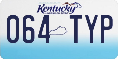 KY license plate 064TYP