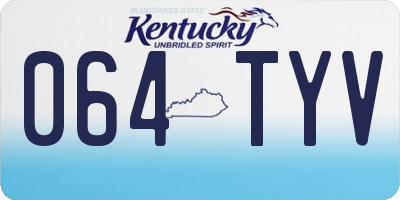 KY license plate 064TYV