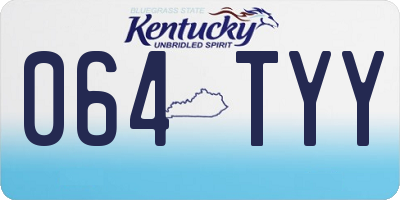 KY license plate 064TYY