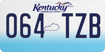 KY license plate 064TZB