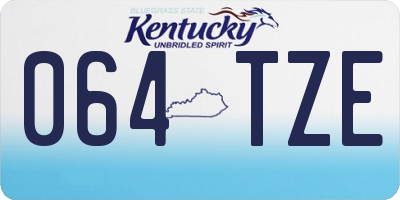KY license plate 064TZE