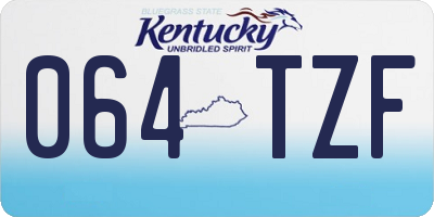 KY license plate 064TZF