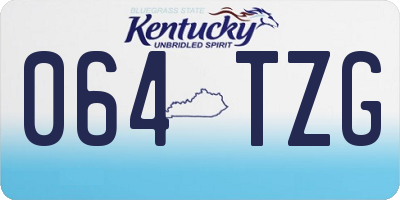 KY license plate 064TZG