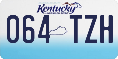 KY license plate 064TZH