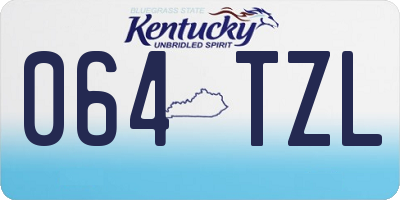 KY license plate 064TZL