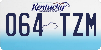 KY license plate 064TZM