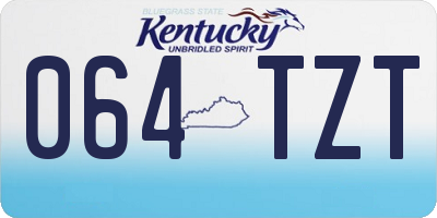 KY license plate 064TZT