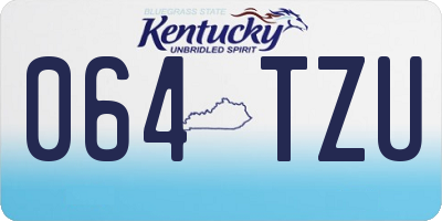 KY license plate 064TZU