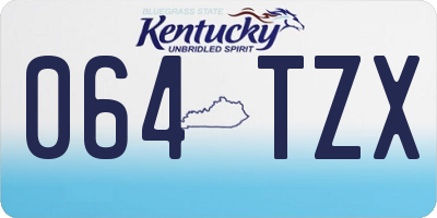 KY license plate 064TZX