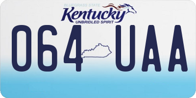 KY license plate 064UAA
