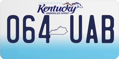 KY license plate 064UAB