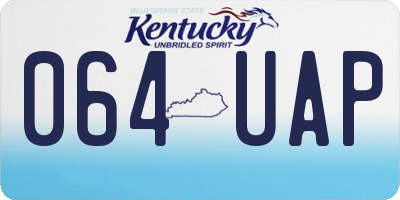 KY license plate 064UAP