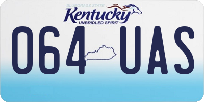 KY license plate 064UAS