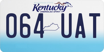 KY license plate 064UAT
