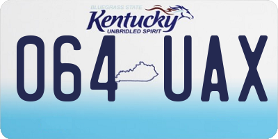 KY license plate 064UAX