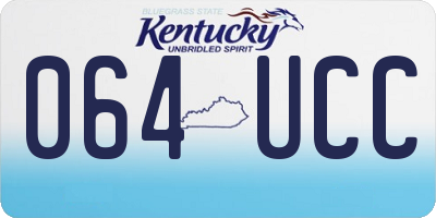 KY license plate 064UCC