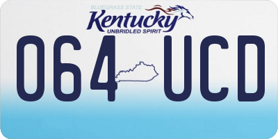 KY license plate 064UCD