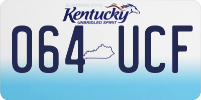 KY license plate 064UCF