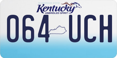 KY license plate 064UCH