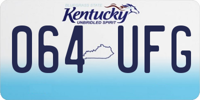 KY license plate 064UFG