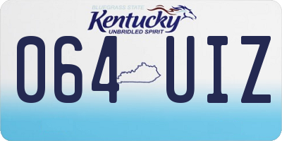 KY license plate 064UIZ