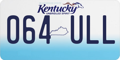 KY license plate 064ULL