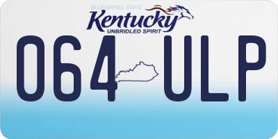 KY license plate 064ULP