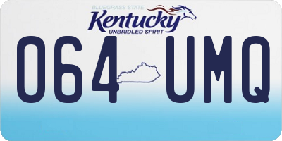 KY license plate 064UMQ