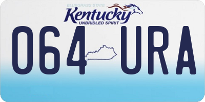 KY license plate 064URA
