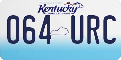 KY license plate 064URC