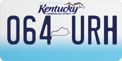 KY license plate 064URH