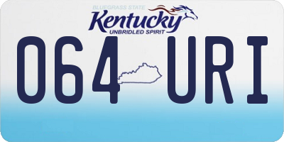 KY license plate 064URI