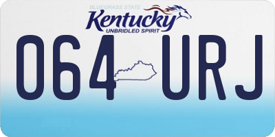 KY license plate 064URJ