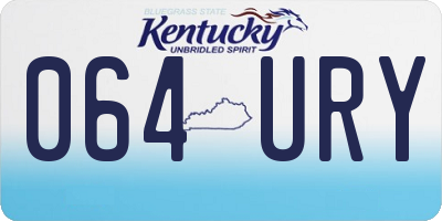 KY license plate 064URY
