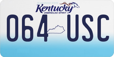 KY license plate 064USC