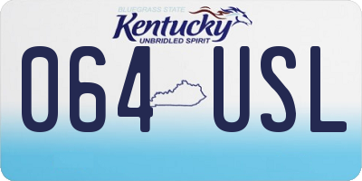 KY license plate 064USL