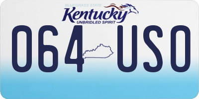 KY license plate 064USO