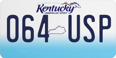 KY license plate 064USP