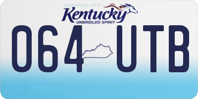 KY license plate 064UTB