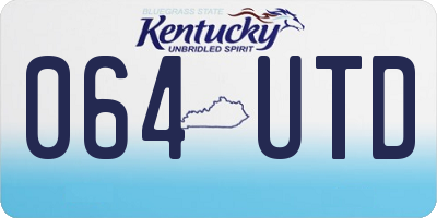 KY license plate 064UTD