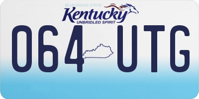 KY license plate 064UTG
