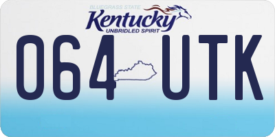 KY license plate 064UTK