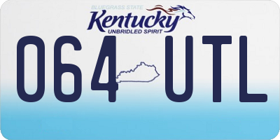 KY license plate 064UTL