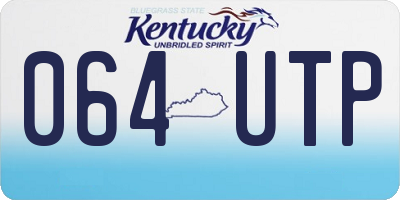 KY license plate 064UTP